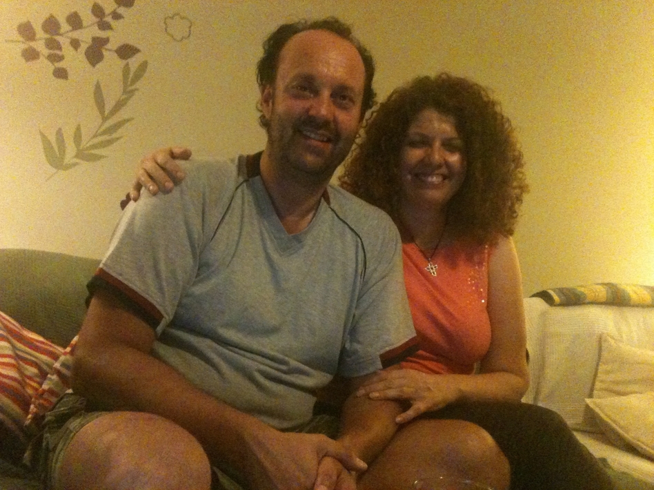 Elias Tilligadas and Katerina Margeritou are getting married next week. (Nikolia Apostolou/NPR)
