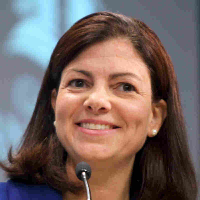 Republican Kelly Ayotte smiles during the AARP Senate forum held at Saint Anselm College in Manchester, N.H., in 2010.