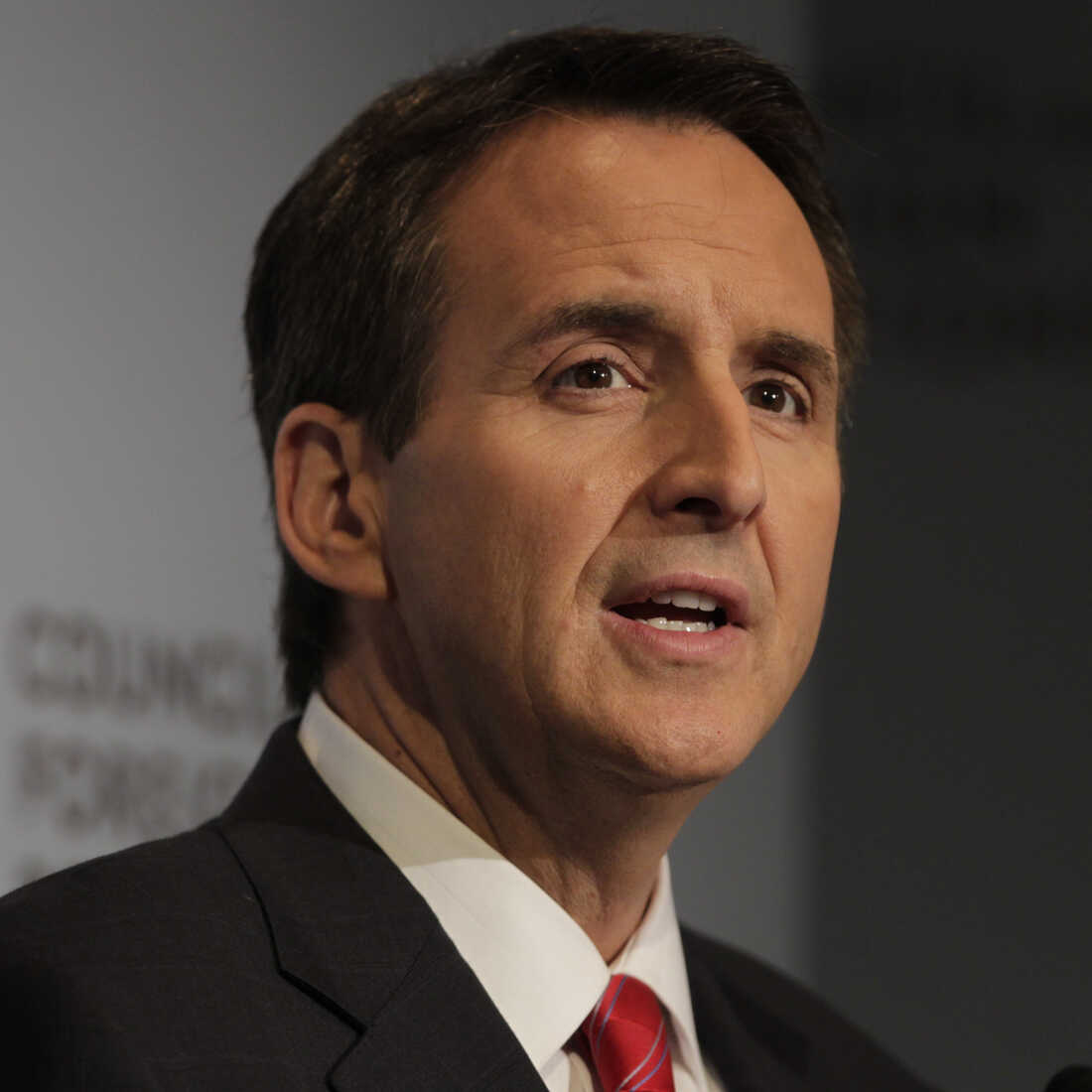 Former Minnesota Gov. Tim Pawlenty speaks at the Council on Foreign Relations in New York on June 28, 2011.