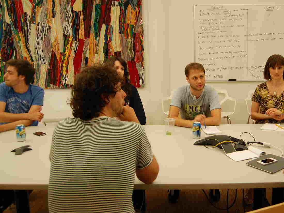 An editorial meeting at BuzzFeed