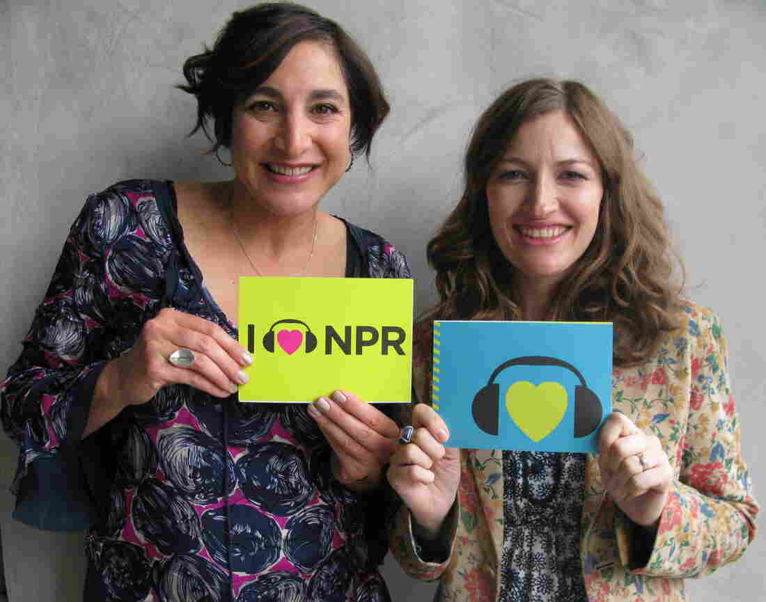 Katherine Sarafian and Kelly Macdonald at NPR West.