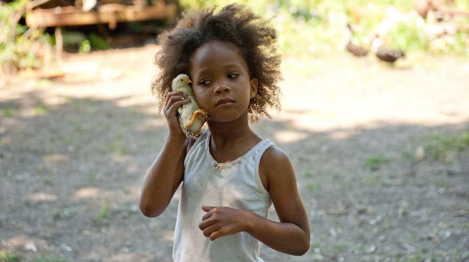 <strong>Hatching A Star:</strong> The tenacious Hushpuppy, of Benh Zeitlin's <em>Beasts of the Southern Wild</em>, is played by the equally fearless Quvenzhane Wallis, who was plucked for the role from a Louisiana elementary school. "It was an absolute miracle that we found her," Zeitlin says. (Jess Pinkham/Fox Searchlight)