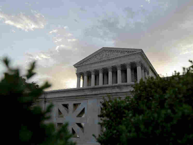 Sunrise at the Supreme Court on Thursday, hours before the justices announced their 5-4 ruling to uphold President Obama's health care law.
