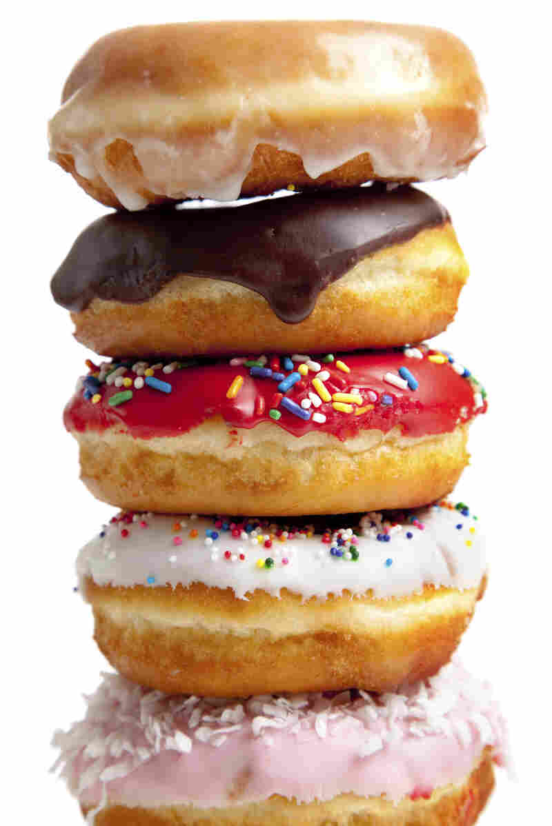A stack of doughnuts