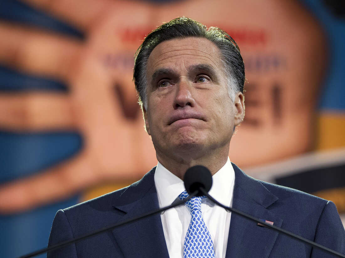 Mitt Romney speaks at the NAACP annual convention Wednesday in Houston.