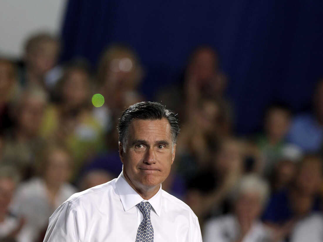 Mitt Romney speaks at a campaign rally Wednesday in Bowling Green, Ohio.