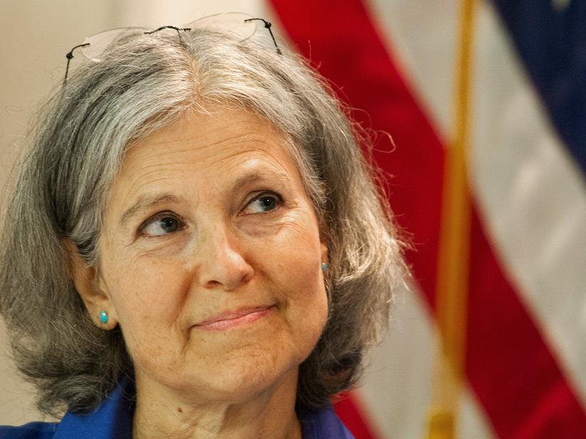 Green Party presidential candidate Dr. Jill Stein delivers remarks during a press conference on July 11 in Washington, D.C.