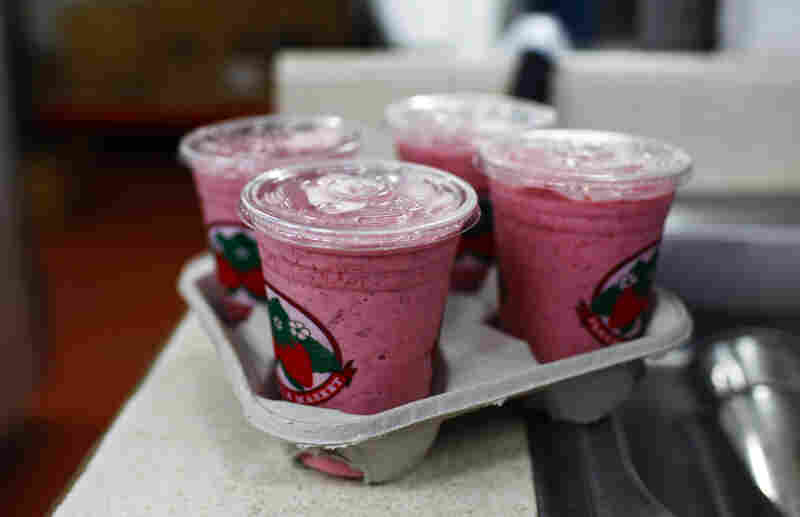 Jim Meeks says the key to winning the election is drinking a Parkesdale strawberry milkshake. He plans to vote for Republican Mitt Romney and his daughter-in-law plans to vote for President Obama.