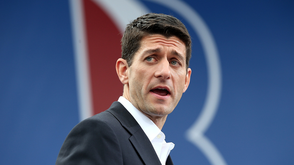 Newly announced Republican vice presidential candidate Paul Ryan speaks during a campaign rally in Norfolk, Va., on Saturday. (Justin Sullivan/Getty Images)