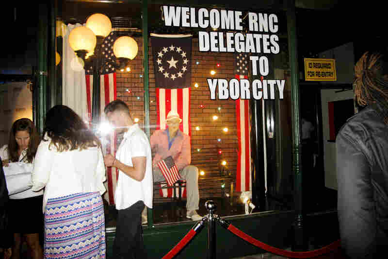 Outside the Honey Pot nightclub in Tampa's Ybor City district. 