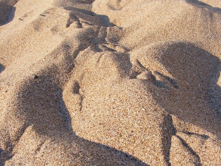 Grains of sand.