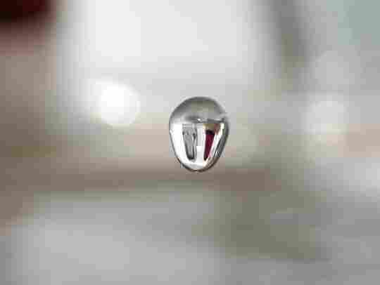 A single drop of water.