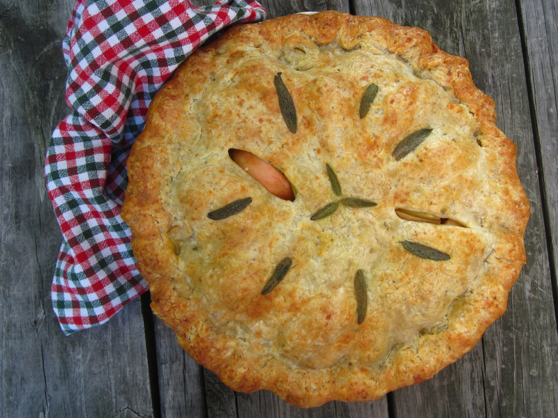 Pork And Apple Pie With Cheddar Sage Crust