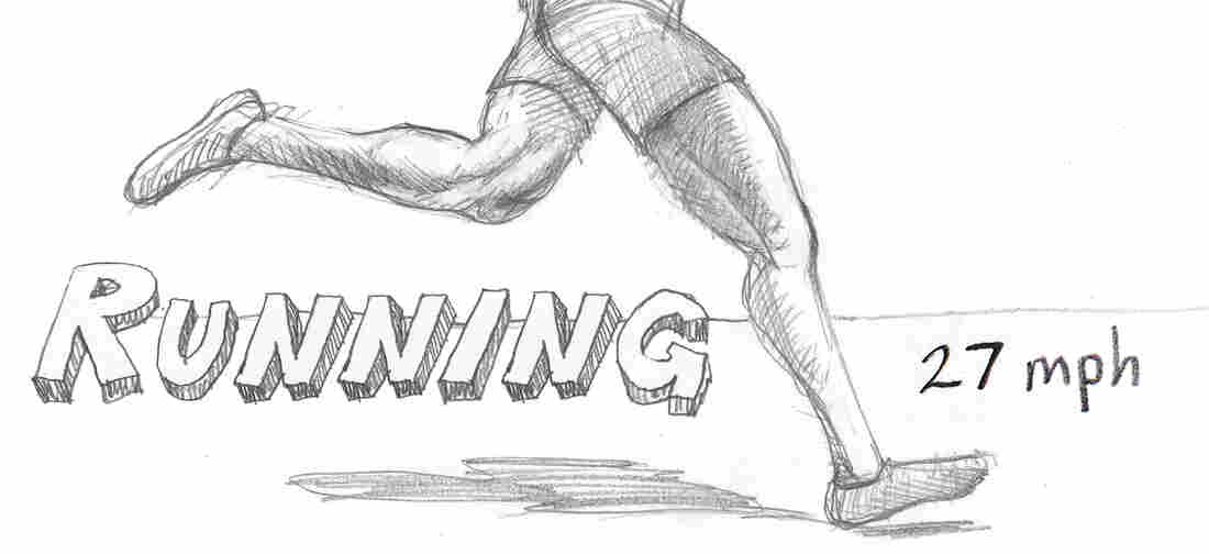 Runner running.