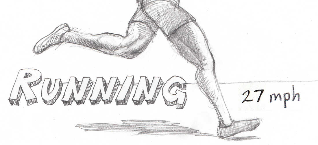 Runner running.