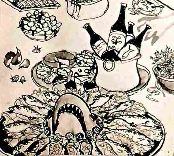 Food on a table
