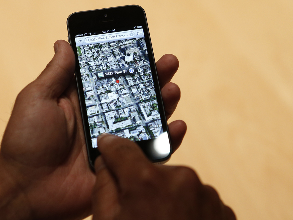 Will it take you where you want to go? A new iPhone 5 and Apple's new mapping software. (Beck Diefenbach /Reuters /Landov)