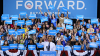 President Obama speaks during a campaign event at George Mason University in Fairfax, Va., on Friday.