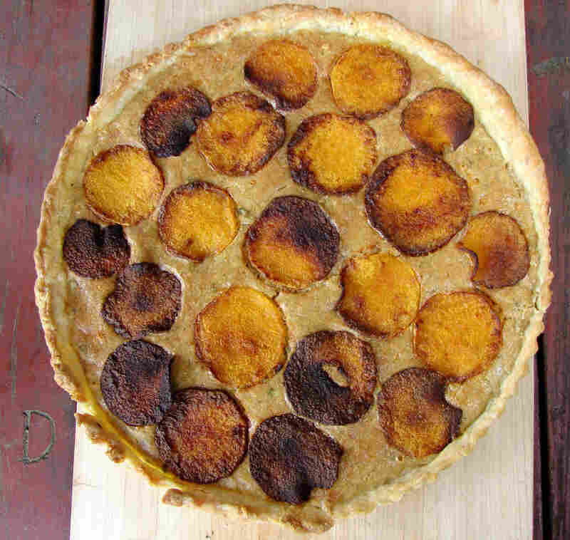 Pumpkin Seed Sage Tart With Butternut Squash Coins