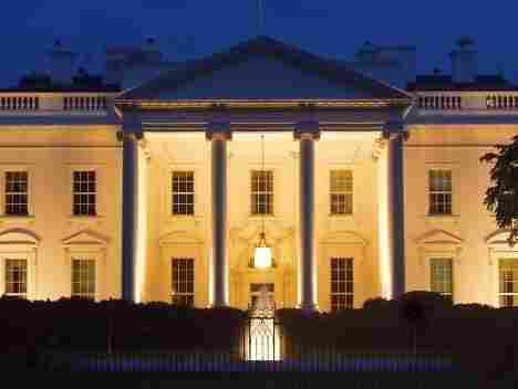 White House at night