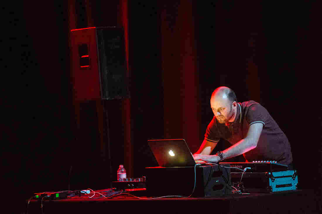 Andy Stott performs at Moogfest 2012.