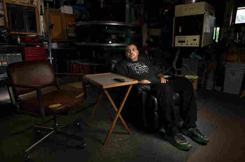 Projectionist Joe Lamboy at the Warwick Drive-In, Warwick, N.Y.