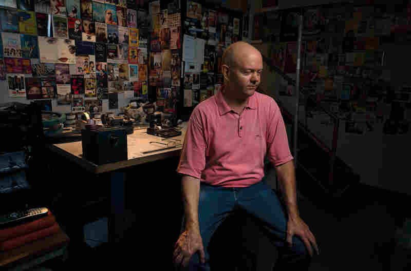 Projectionist Tim King at Cinema Arts Center, Huntington, N.Y.