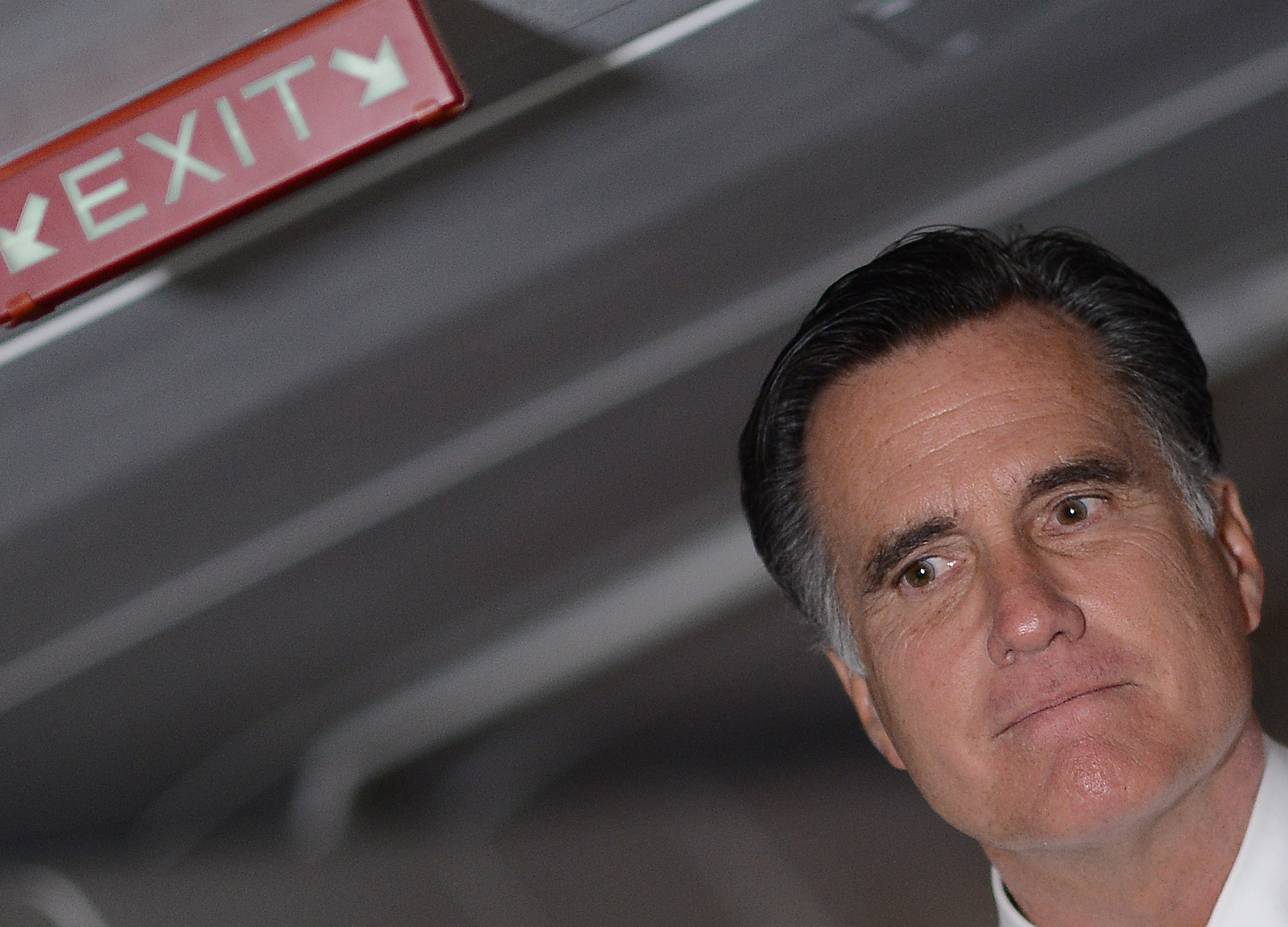 Mitt Romney talks to reporters on his campaign plane on Election Day. &quot;I'm very proud of the campaign we've run,&quot; he said. &quot;No campaign is perfect.&quot; (AFP/Getty Images)