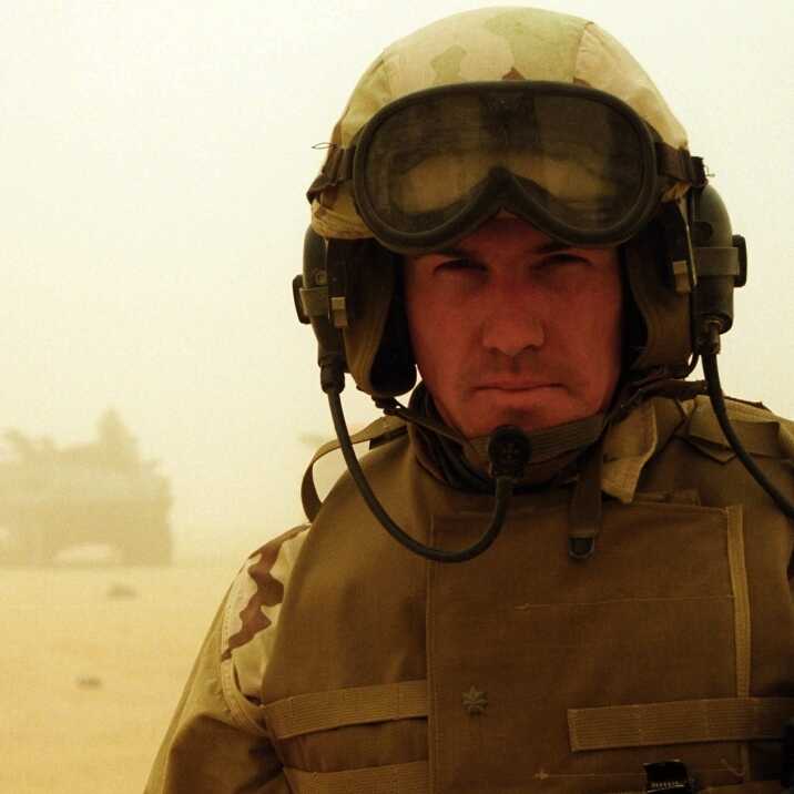Essayist Benjamin Busch was an infantry officer in the United States Marine Corps.
