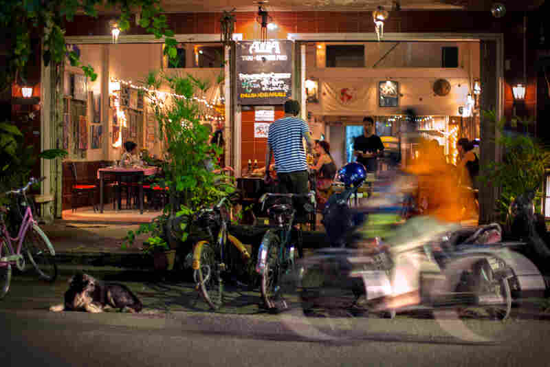 The Aiya restaurant in Mae Sot, a small Thai city on the border with Myanmar, is run by Myat Thu, a Burmese dissident.