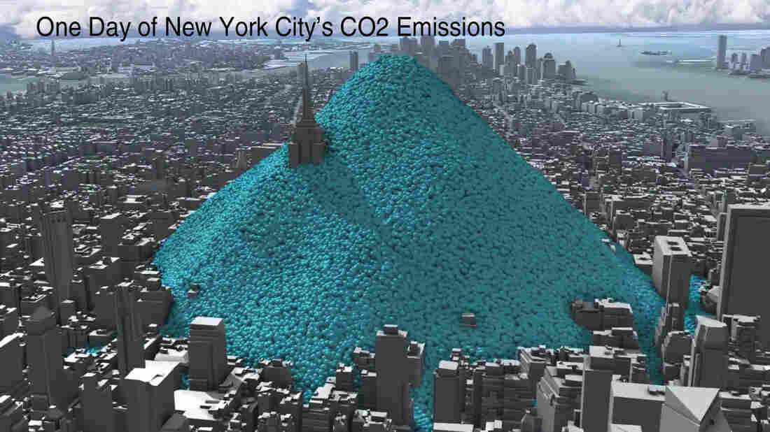 One Day Of New York City's Carbon Dioxide Emissions