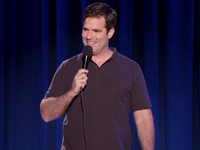 A screenshot from Rob Delaney's standup special, "Live At The Bowery Ballroom."