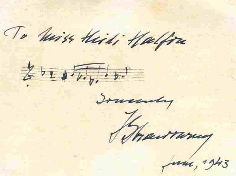 Stravinsky autograph.