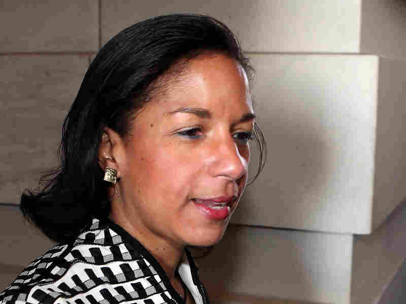 Susan Rice, ambassador to the United Nations, leaves the Capitol after meeting with members of the Senate on Nov. 28, 2012.