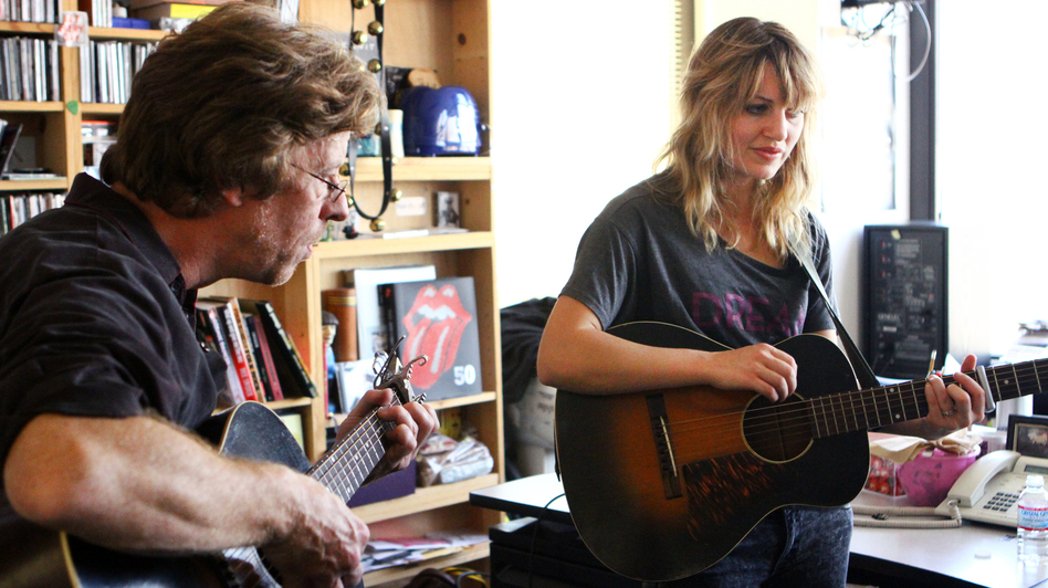Anais Mitchell performs a Tiny Desk Concert on Oct. 23, 2012. (Lauren Rock/NPR)