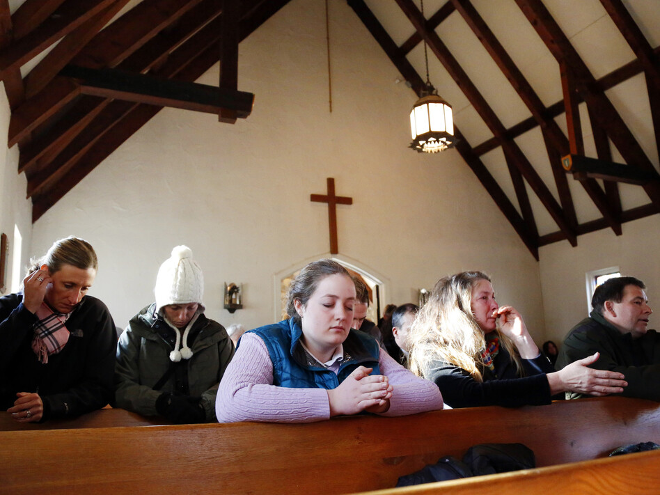 Parishioners attend a prayer service at Saint Johns Episcopal Church near Sandy Hook Elementary School in Newtown, Conn. (John Angelillo /UPI /Landov)