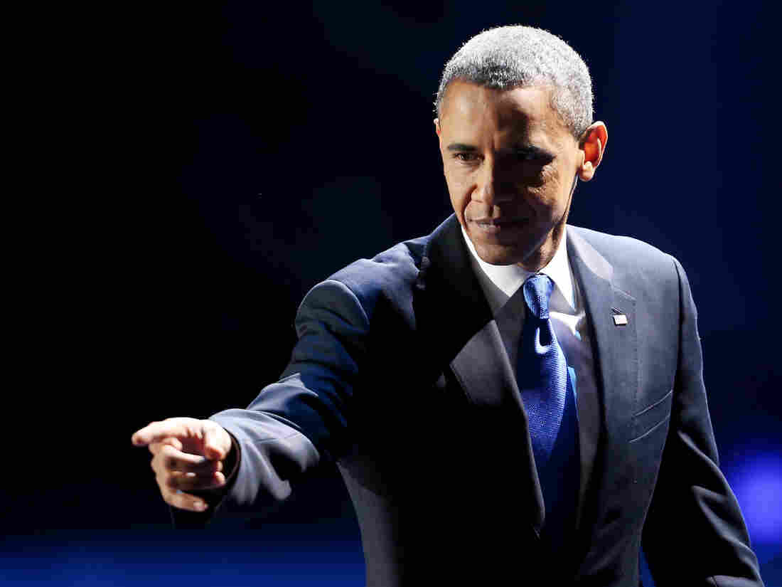 President Obama on Election Night in Chicago.