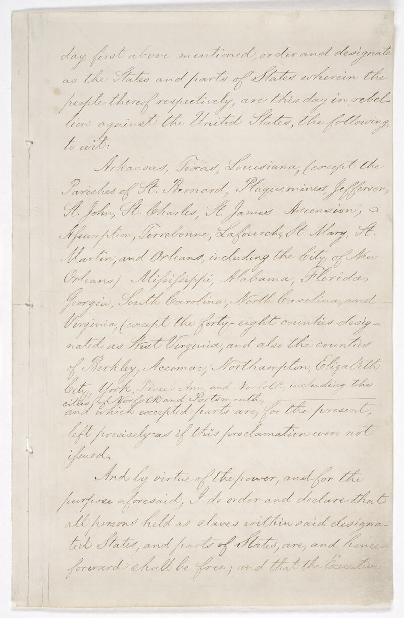Original Emancipation Proclamation
