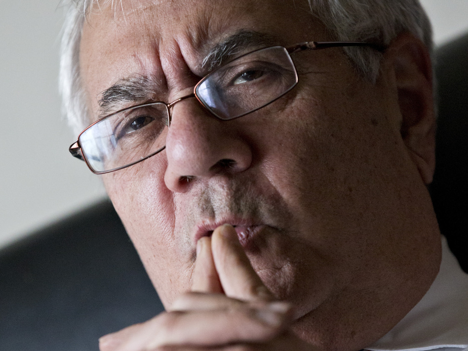 Rep. Barney Frank, D-Mass., the nation's most prominent gay politician, speaks in Washington last month about his imminent retirement. (J. Scott Applewhite/AP)