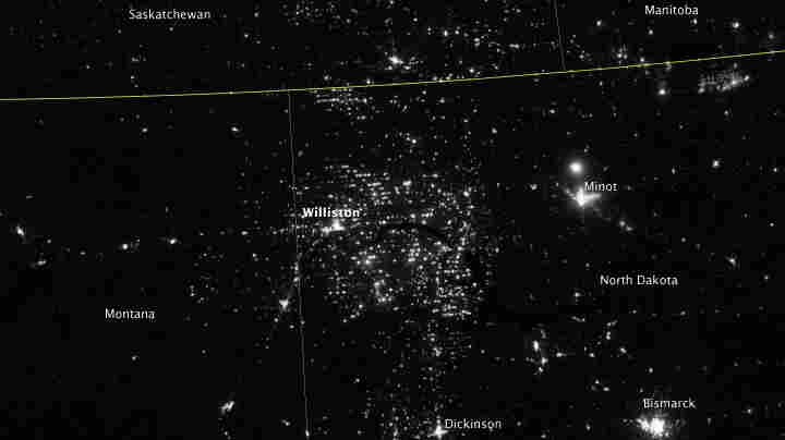 Map showing gas drilling in north dakota.