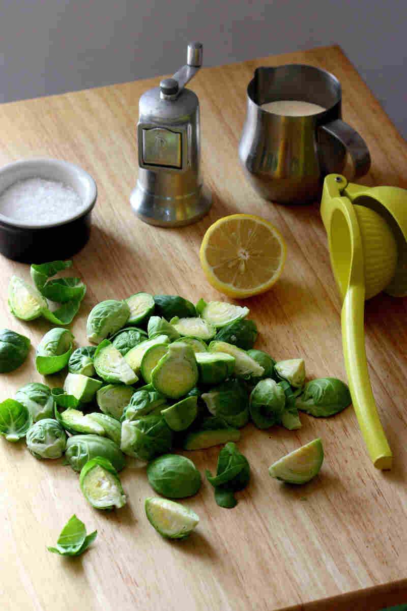 Creamy Braised Brussels Sprouts