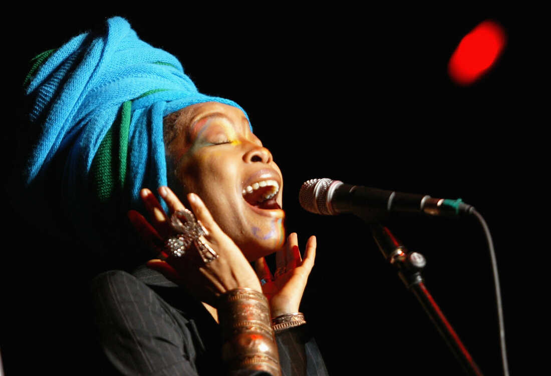 Erykah Badu performs as part of the Sugar Water Festival at the Greek Theatre on Aug. 9, 2005, in Los Angeles, Calif.