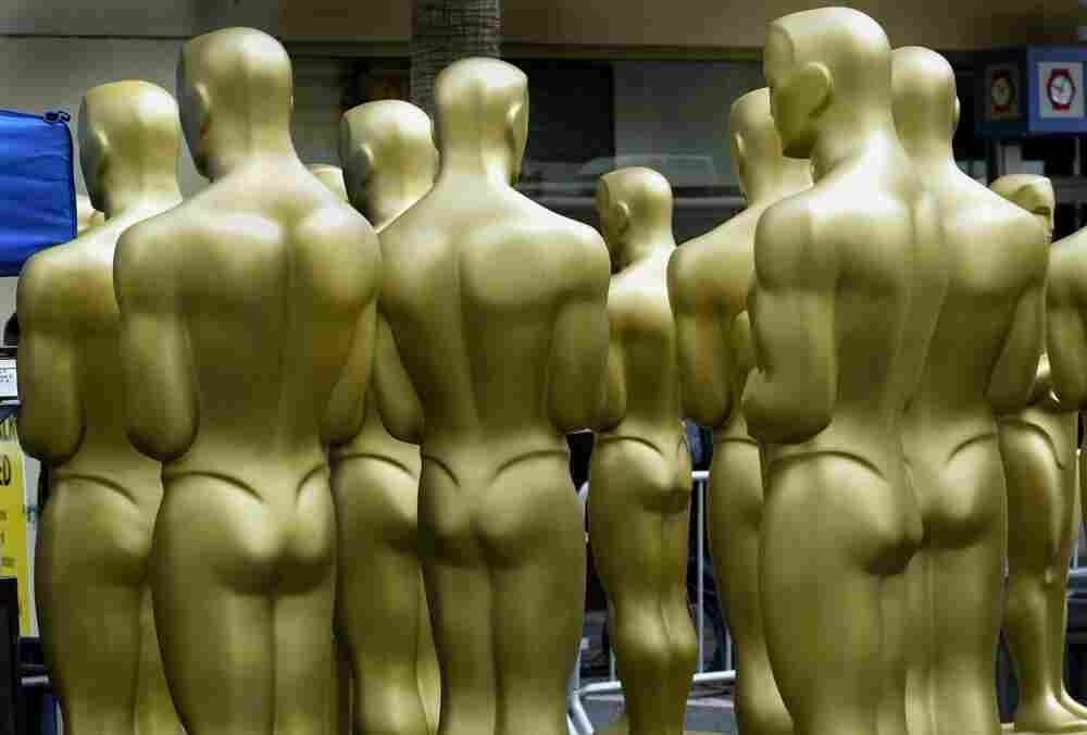 Oscar statues, behind the scenes.