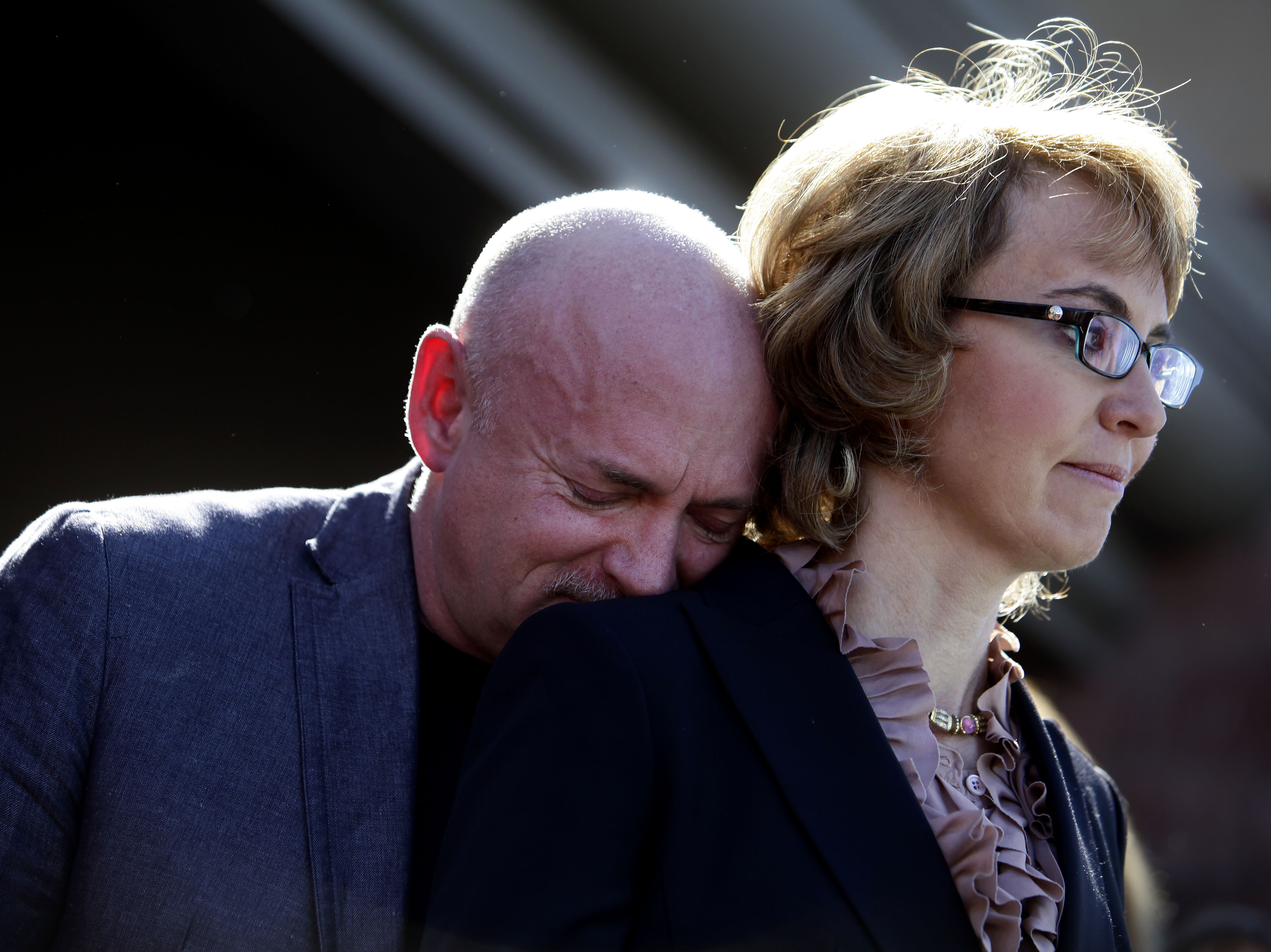 On Wednesday, former Rep. Gabrielle Giffords and her husband, Mark Kelly, attended a news conference at the site of the 2011 attack in which she was shot, 12 other people were also wounded and six people were killed.