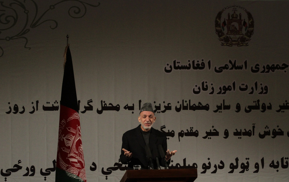 Afghan President Hamid Karzai said in a nationally televised speech on Sunday that the U.S. and the Taliban are holding talks. (Ahmad Jamshid/AP)