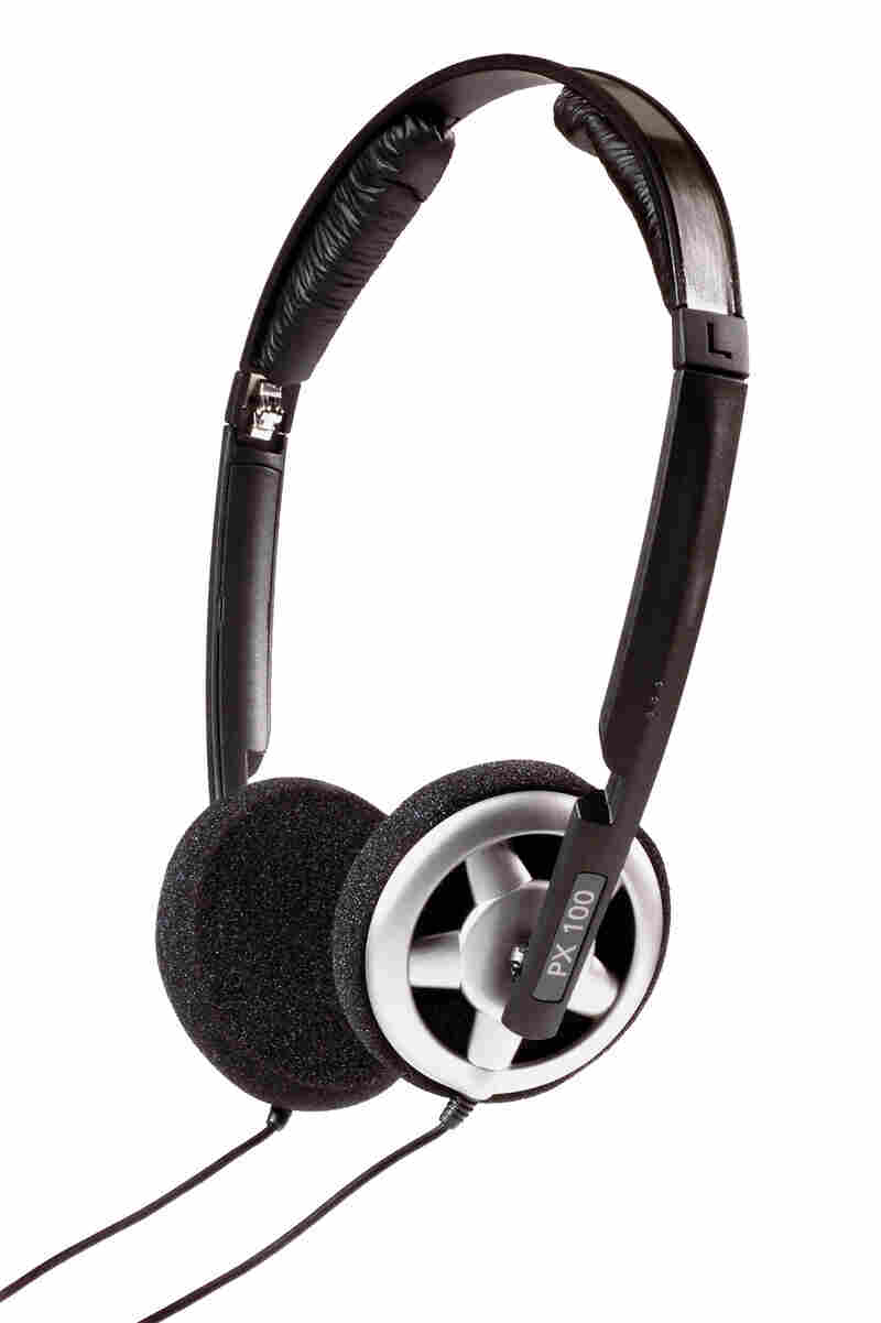 The Sennheiser PX100 headphones.
