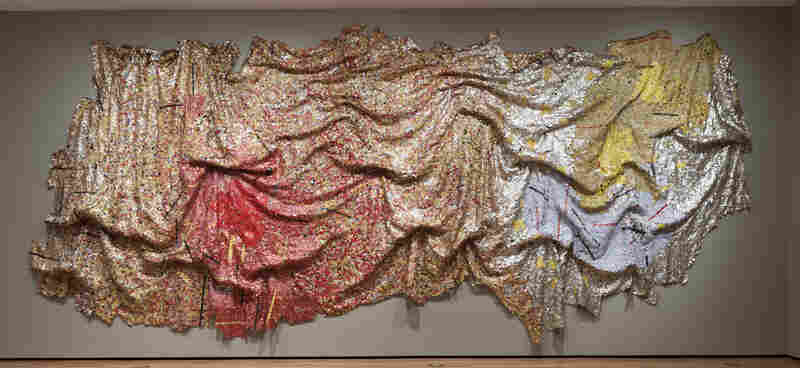 Gravity and Grace by El Anatsui, 2010.