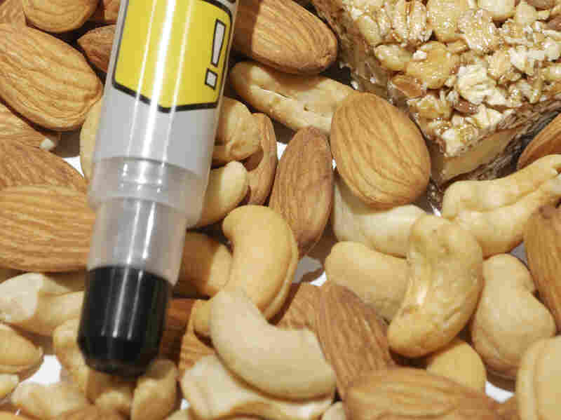 Epipen with nuts.