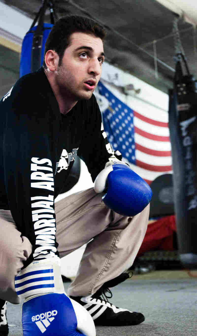 The person believed to be Tamerlan Tsarnaev practices boxing at the Wai Kru Mixed Martial Arts center in April 2009 in Boston. 