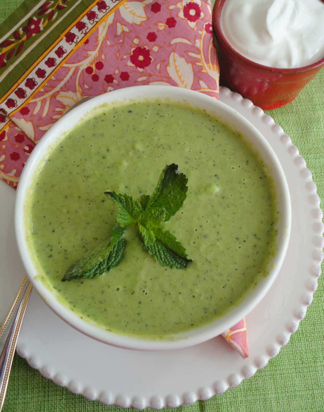 Chilled Garden Pea And Mint Soup